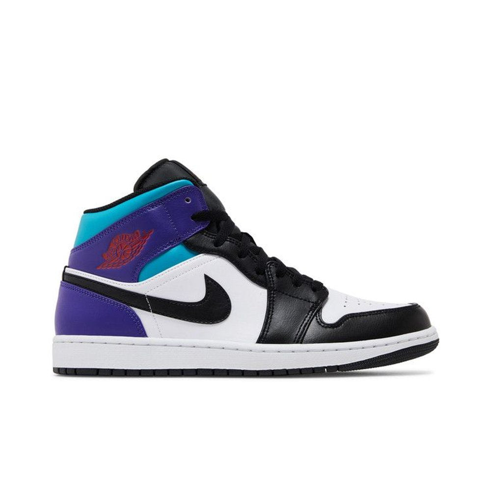 Jordan 1 Mid Court Purple Tropical Twist – boční pohled | Purekickz