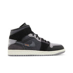 Jordan 1 Mid Craft Inside Out Black – boční pohled | Purekickz