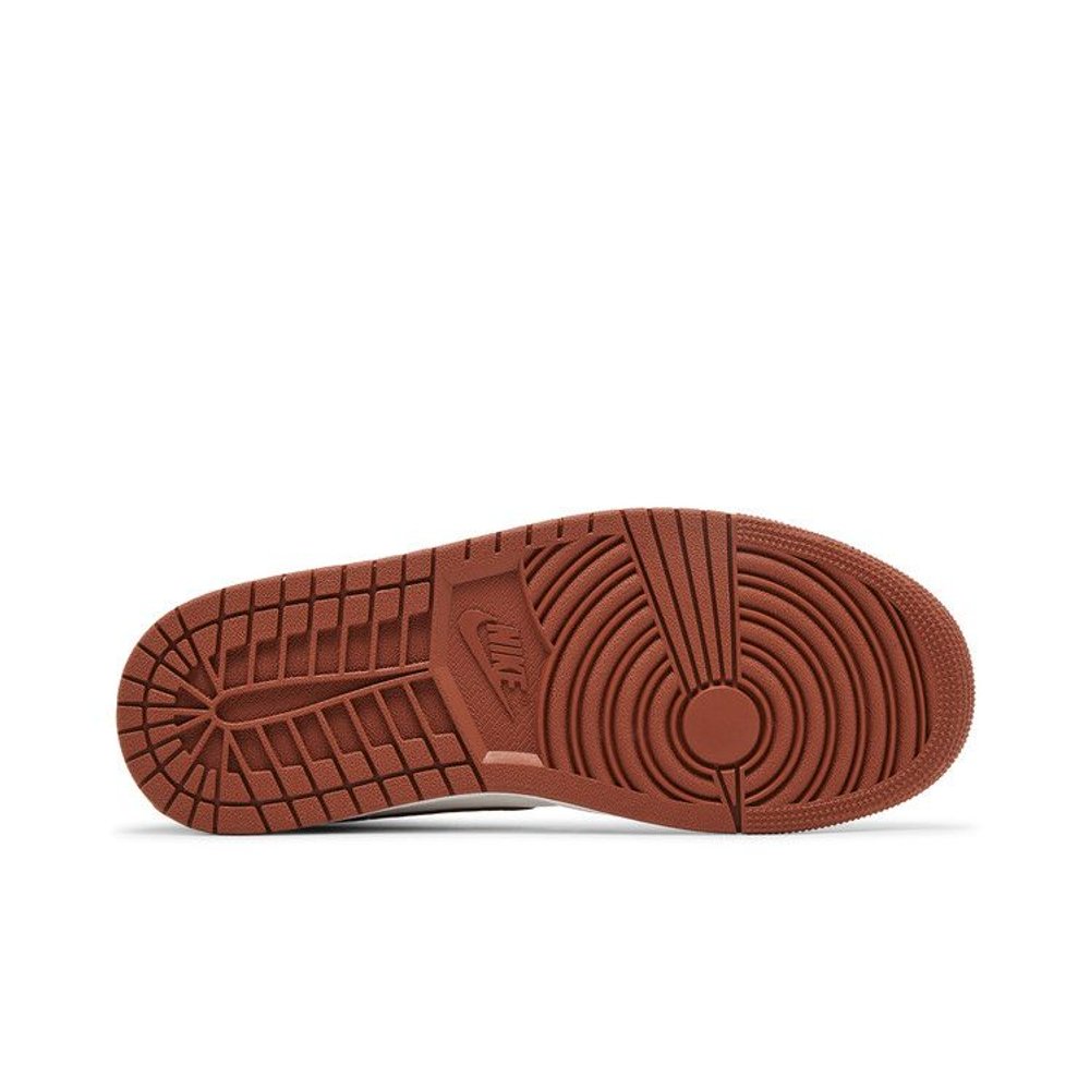 Jordan 1 Mid Dusty Peach Night Maroon (Women's) – zadní pohled | Purekickz
