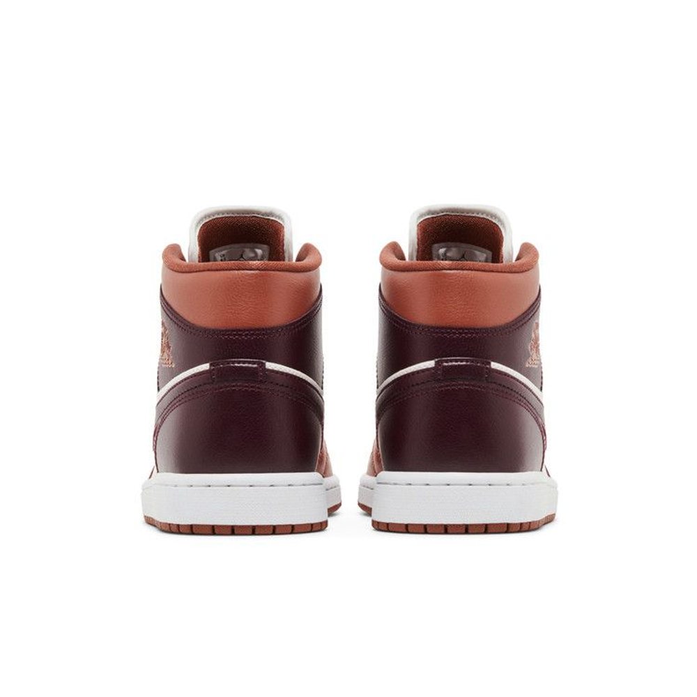 Jordan 1 Mid Dusty Peach Night Maroon (Women's)