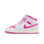 Jordan 1 Mid Fire Pink (GS) – hlavní pohled | Purekickz