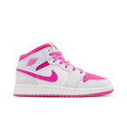 Jordan 1 Mid Fire Pink (GS) – boční pohled | Purekickz