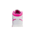 Jordan 1 Mid Fire Pink (GS) – detail materiálu | Purekickz