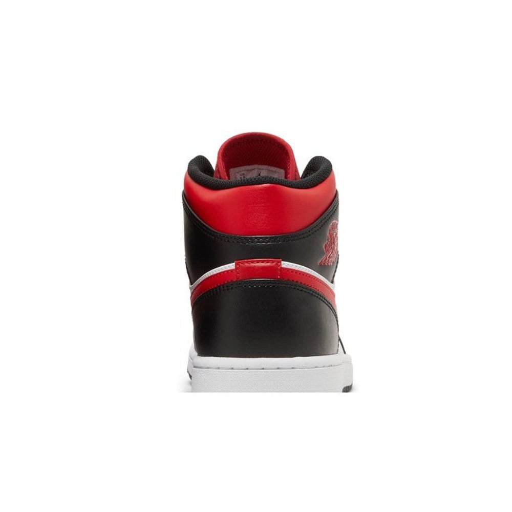 Jordan 1 Mid Fire Red – detail materiálu | Purekickz