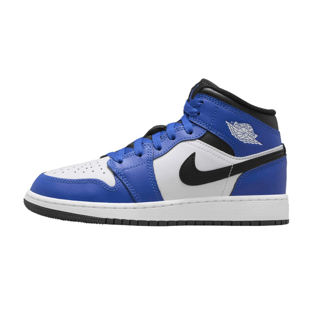 Jordan 1 Mid Game Royal White Black (GS) – hlavní pohled | Purekickz