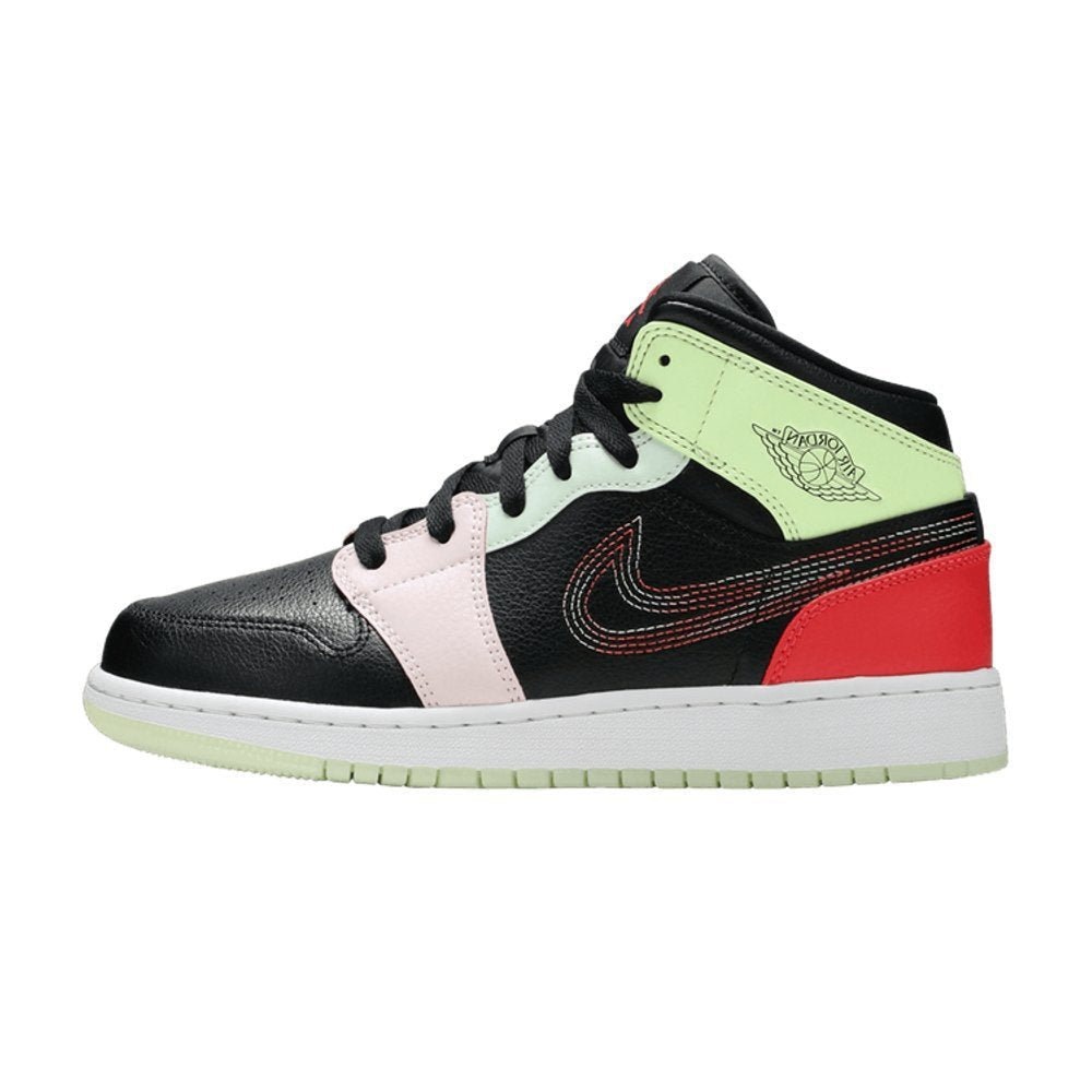 Jordan 1 Mid Glow-In-The-Dark (GS) – hlavní pohled | Purekickz