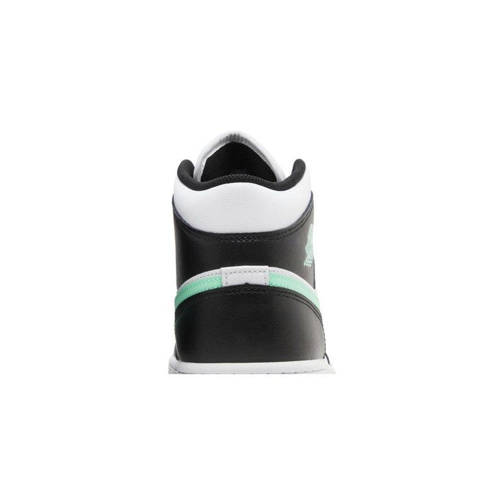 Jordan 1 Mid Green Glow – detail materiálu | Purekickz