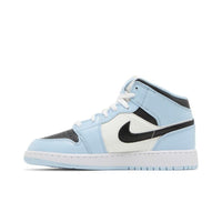 Jordan 1 Mid Ice Blue (2022) (GS) – hlavní pohled | Purekickz