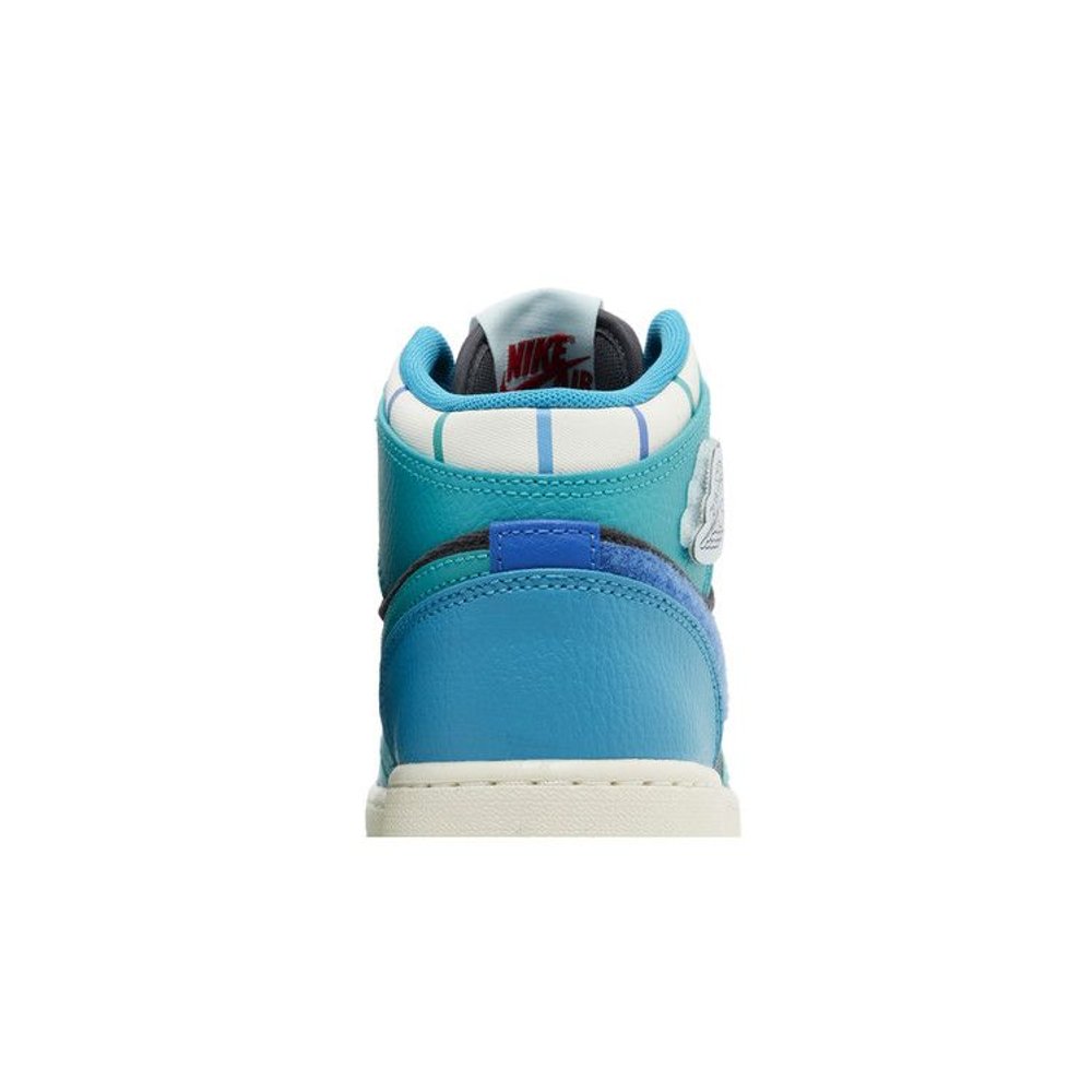 Jordan 1 Mid Inspired by the Greatest Aquatone (GS) – detail materiálu | Purekickz