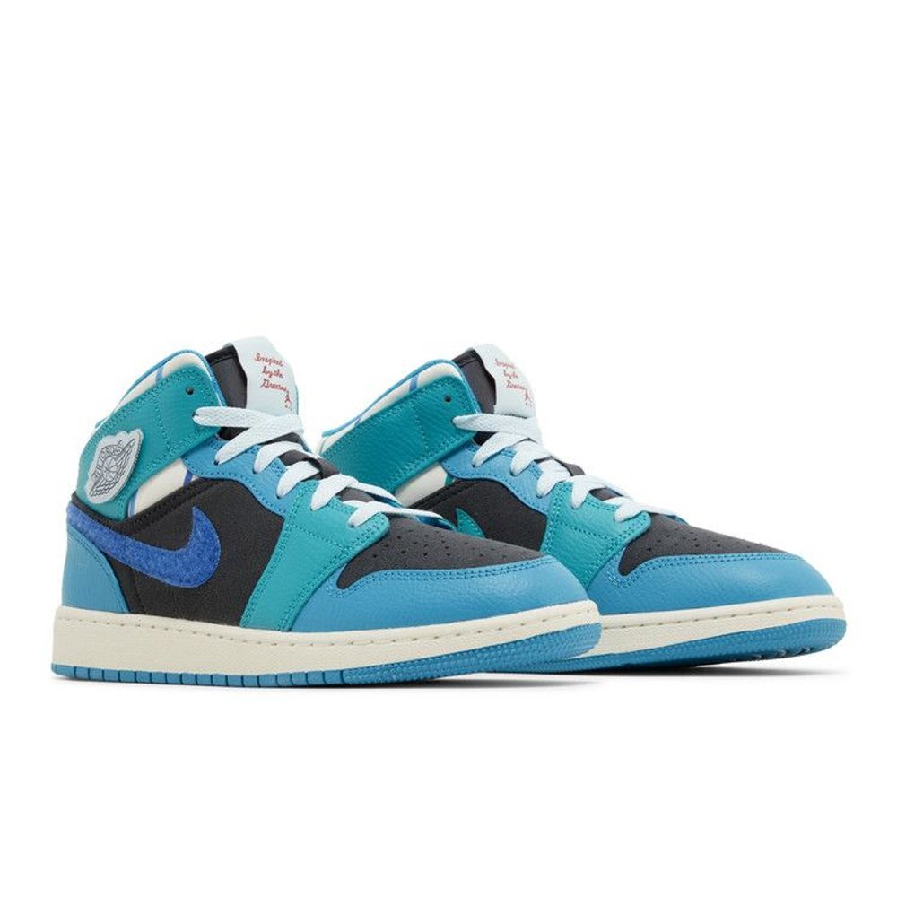 Jordan 1 Mid Inspired by the Greatest Aquatone (GS) – lifestyle foto | Purekickz