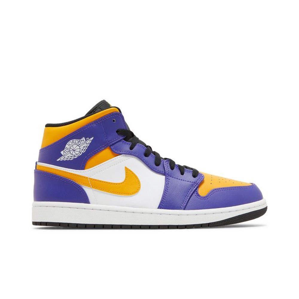 Jordan 1 Mid Lakers – boční pohled | Purekickz