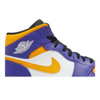 Jordan 1 Mid Lakers – detail | Purekickz