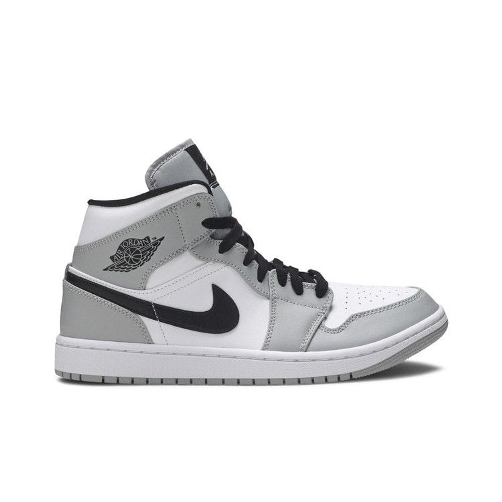 Jordan 1 Mid Light Smoke Grey Anthracite – boční pohled | Purekickz