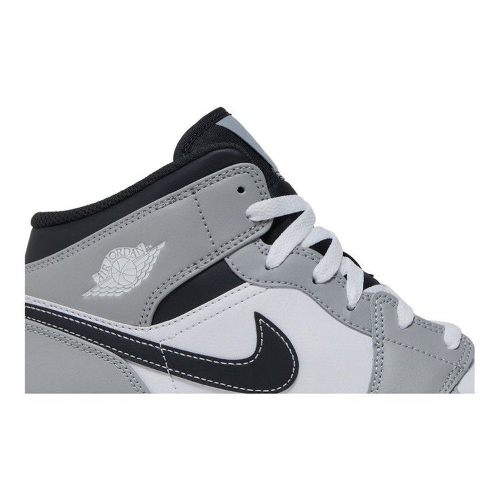 Jordan 1 Mid Light Smoke Grey (GS) – detail | Purekickz