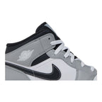 Jordan 1 Mid Light Smoke Grey (GS) – detail | Purekickz