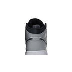 Jordan 1 Mid Light Smoke Grey (GS) – detail materiálu | Purekickz
