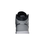 Jordan 1 Mid Light Smoke Grey (GS) – detail materiálu | Purekickz