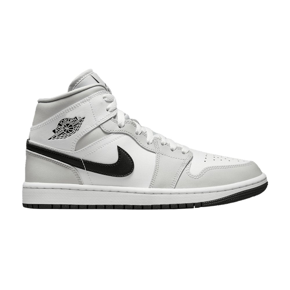 Jordan 1 Mid Light Smoke Grey (W) – boční pohled | Purekickz
