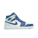 Jordan 1 Mid Mystic Navy Mint Foam – boční pohled | Purekickz