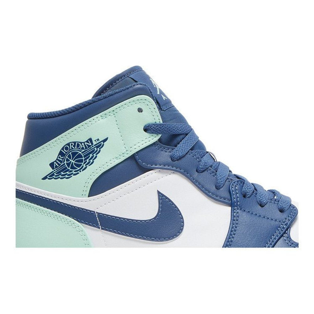 Jordan 1 Mid Mystic Navy Mint Foam – detail | Purekickz