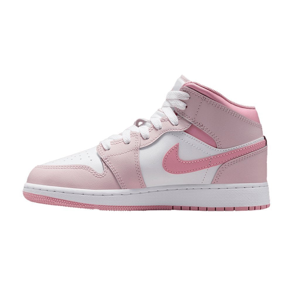 Jordan 1 Mid Pearl Pink White (GS) – hlavní pohled | Purekickz