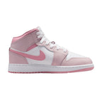 Jordan 1 Mid Pearl Pink White (GS) – boční pohled | Purekickz