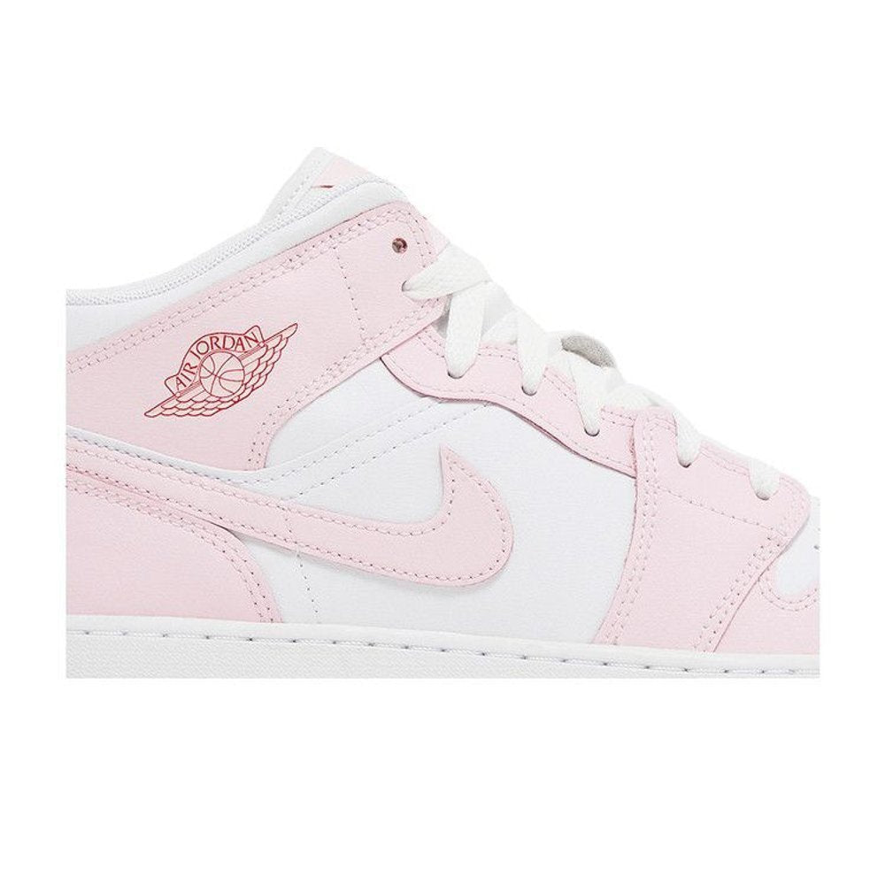 Jordan 1 Mid Pink Foam Fire Red (GS) – detail | Purekickz