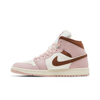 Jordan 1 Mid Pink Oxford Brown – hlavní pohled | Purekickz