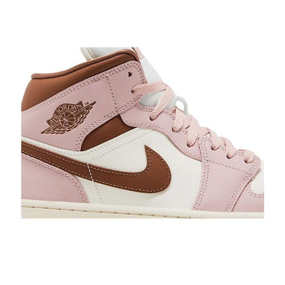 Jordan 1 Mid Pink Oxford Brown – detail | Purekickz