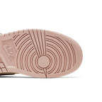 Jordan 1 Mid Pink Oxford Brown – pohled shora | Purekickz