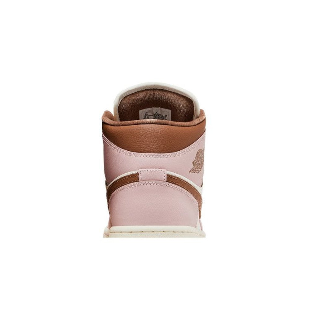 Jordan 1 Mid Pink Oxford Brown – detail materiálu | Purekickz