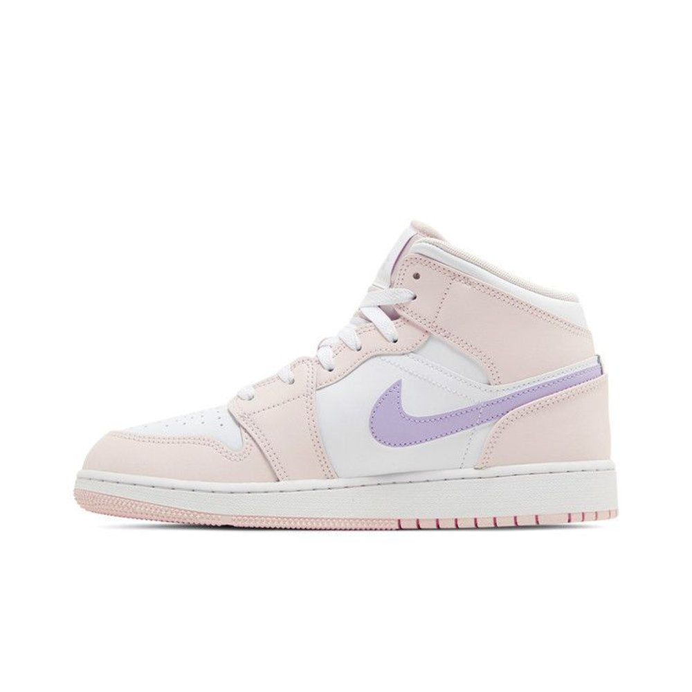 Jordan 1 Mid Pink Wash (GS) – hlavní pohled | Purekickz