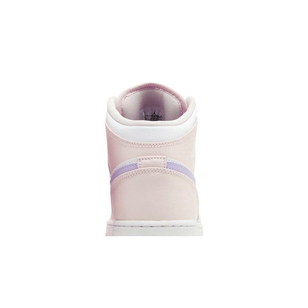 Jordan 1 Mid Pink Wash (GS) – detail materiálu | Purekickz