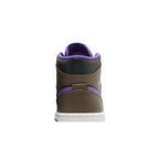 Jordan 1 Mid Purple Mocha – detail materiálu | Purekickz