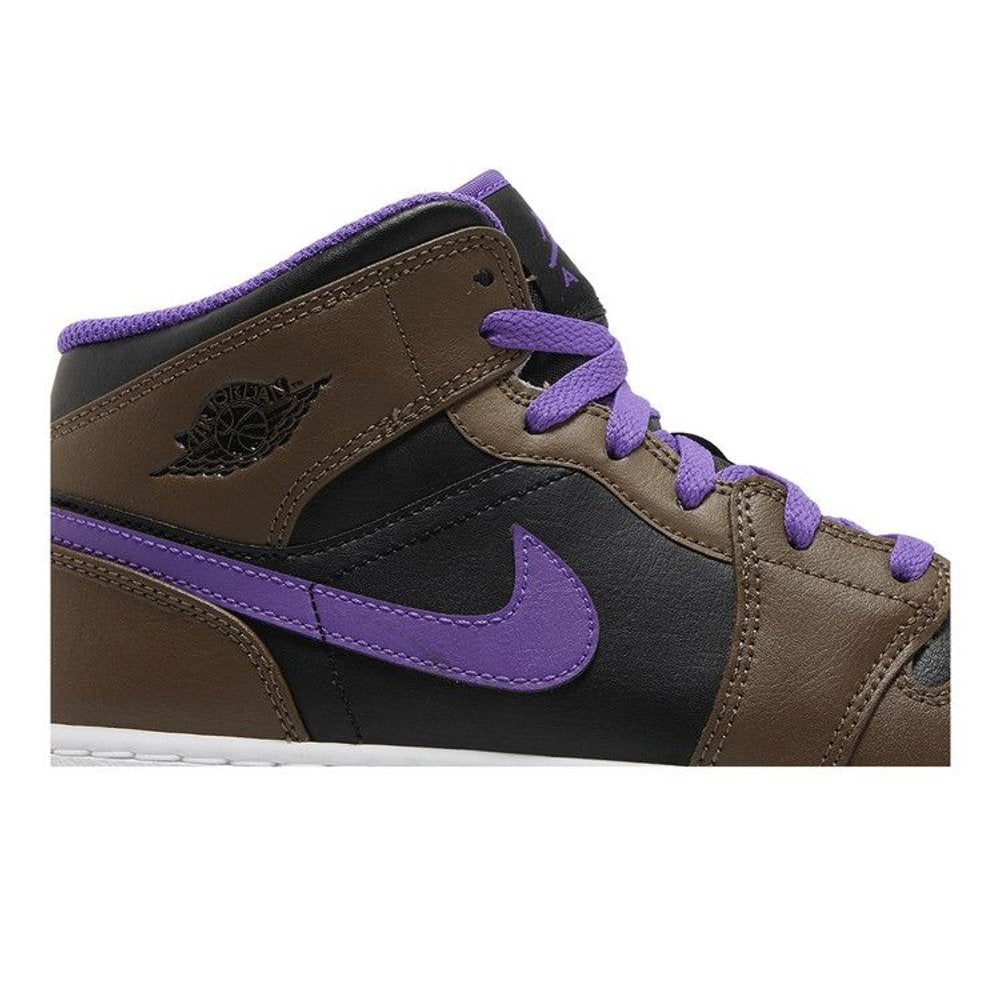 Jordan 1 Mid Purple Mocha (GS) – detail | Purekickz