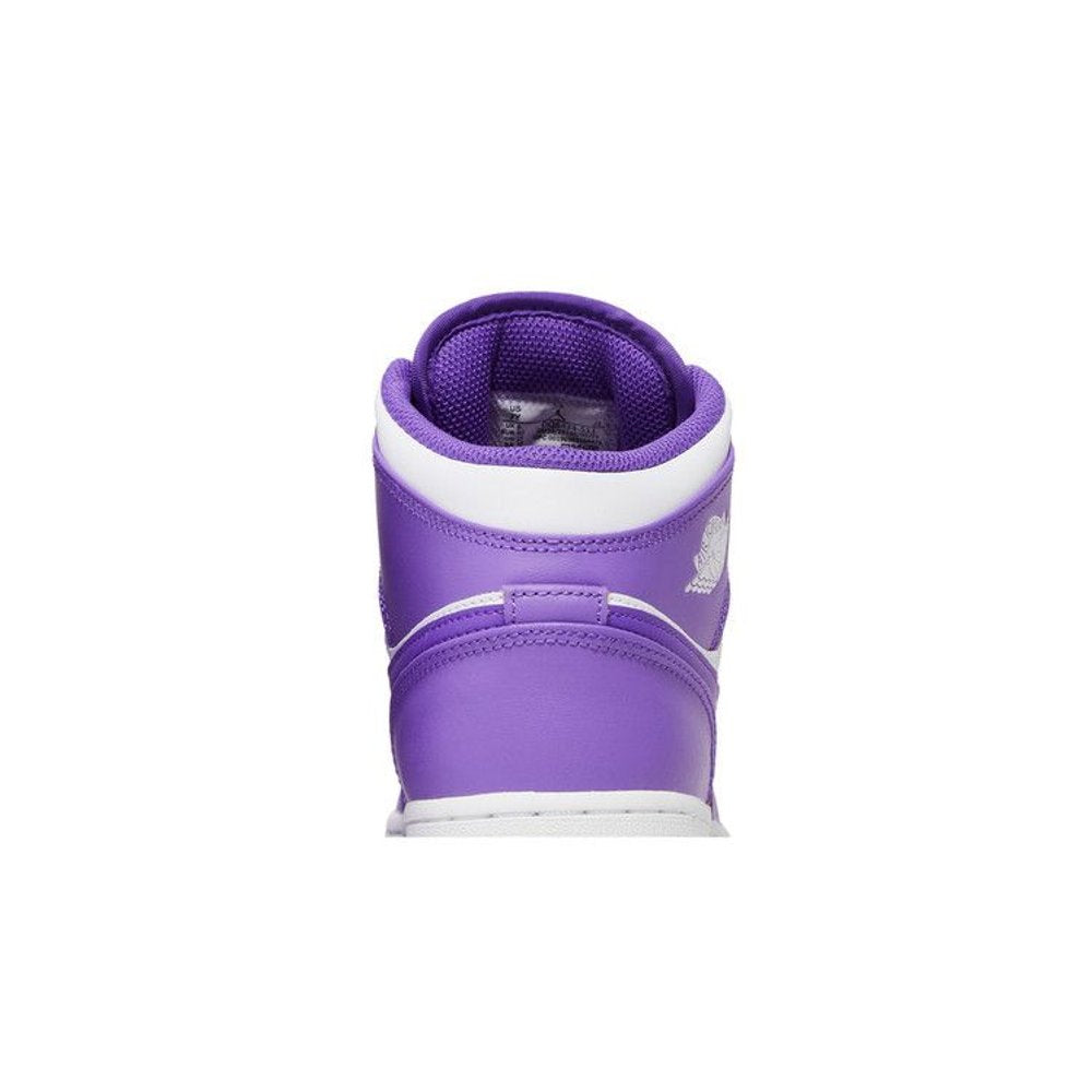 Jordan 1 Mid Purple Venom (GS) – detail materiálu | Purekickz