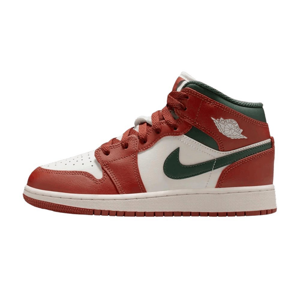 Jordan 1 Mid Redstone Midnight Green (GS) – hlavní pohled | Purekickz