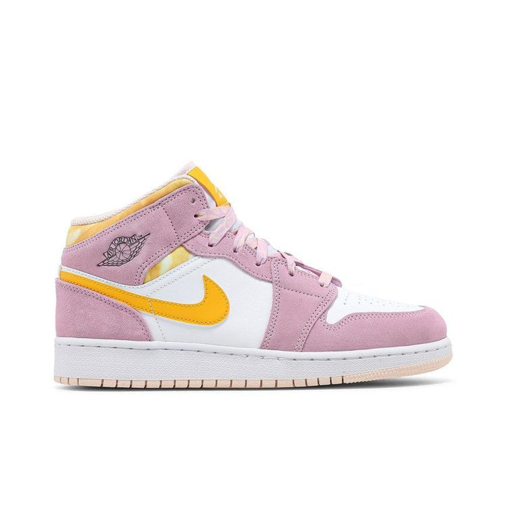 Jordan 1 Mid SE Arctic Pink (GS) – boční pohled | Purekickz