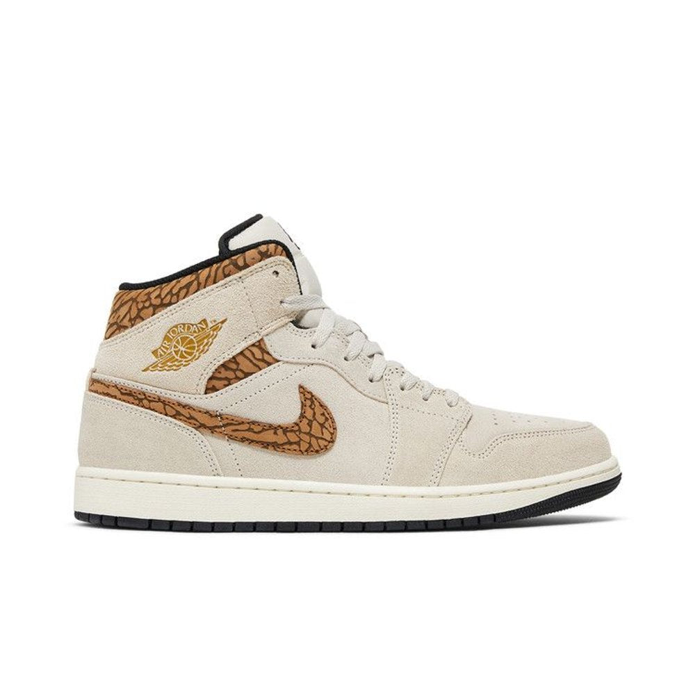 Jordan 1 Mid SE Brown Elephant – boční pohled | Purekickz