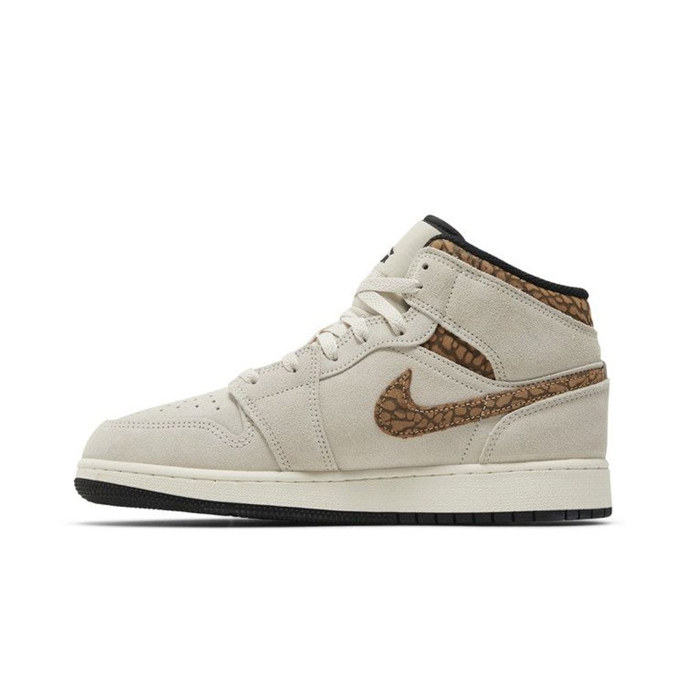 Jordan 1 Mid SE Brown Elephant (GS) – hlavní pohled | Purekickz