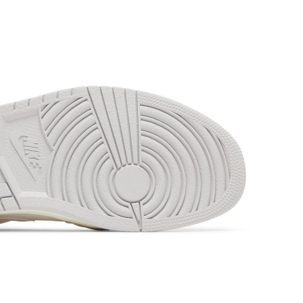 Jordan 1 Mid SE Craft Inside Out White Grey – pohled shora | Purekickz