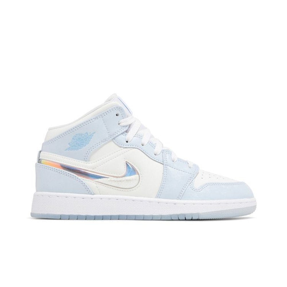Jordan 1 Mid SE Glitter Swoosh – boční pohled | Purekickz