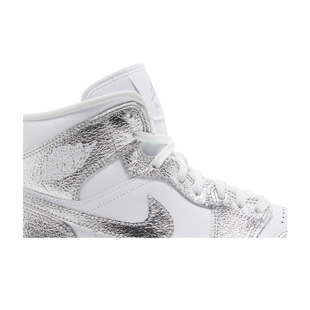 Jordan 1 Mid SE Metallic Silver (W) – detail | Purekickz