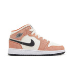 Jordan 1 Mid SE Orange Suede (GS) – boční pohled | Purekickz