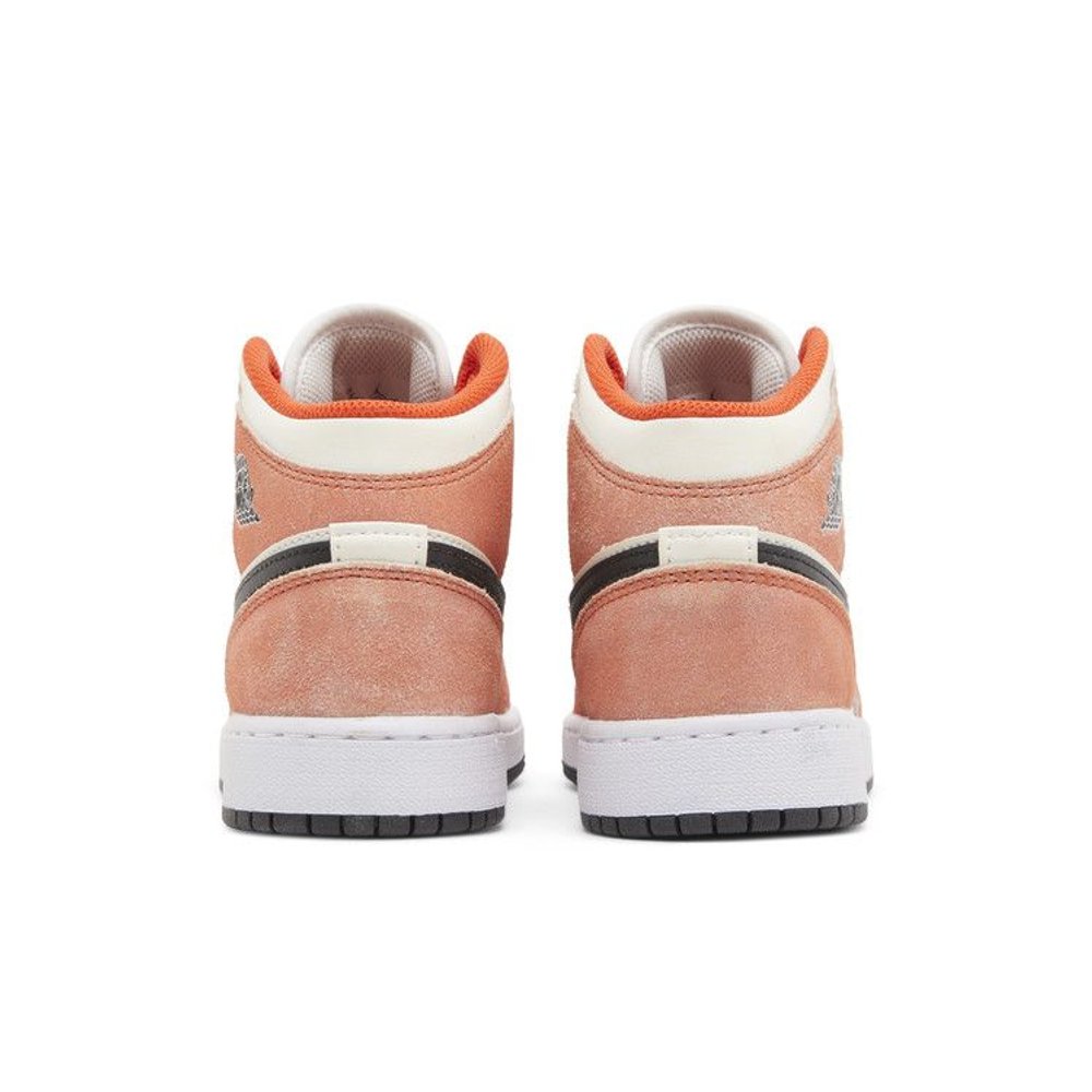 Jordan 1 Mid SE Orange Suede (GS)