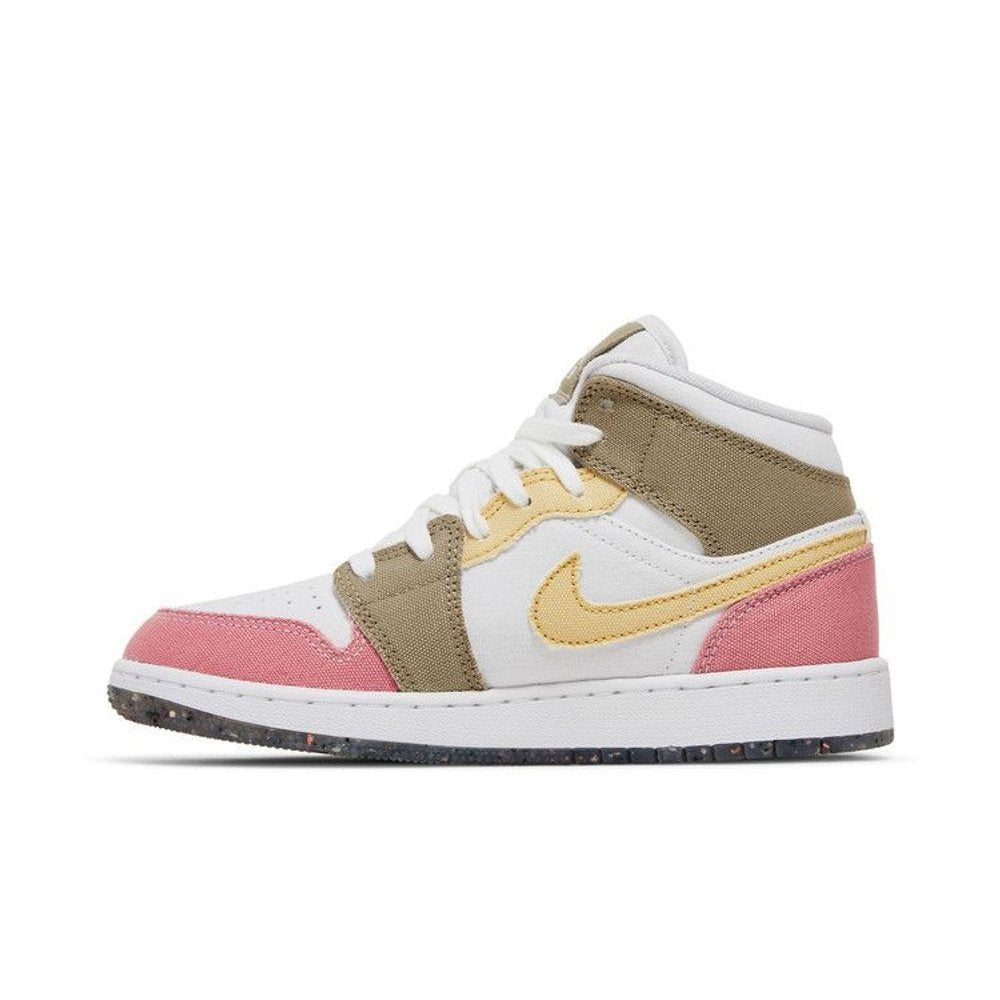 Jordan 1 Mid SE Pastel Vivid Green Grind (GS) – hlavní pohled | Purekickz