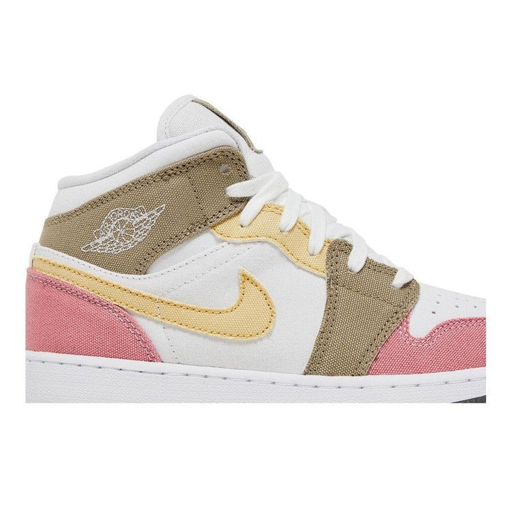 Jordan 1 Mid SE Pastel Vivid Green Grind (GS) – detail | Purekickz