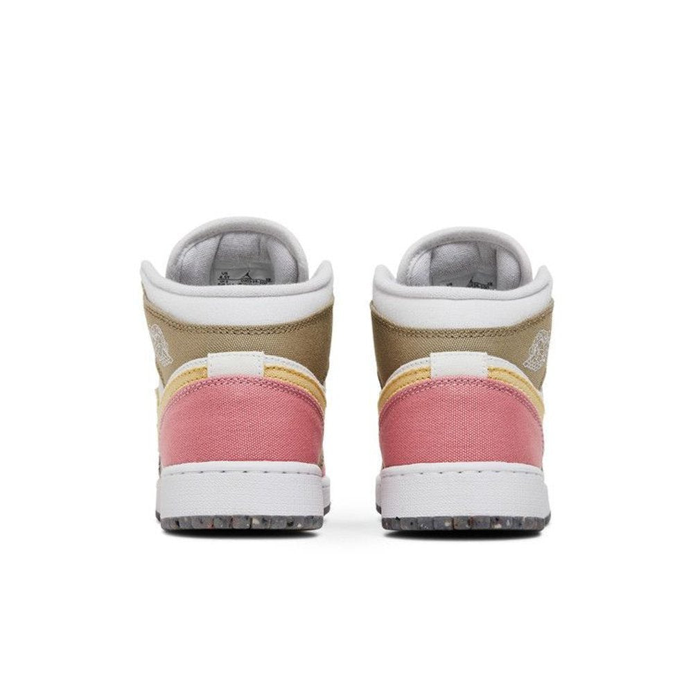 Jordan 1 Mid SE Pastel Vivid Green Grind (GS) – podrážka | Purekickz
