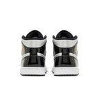 Jordan 1 Mid SE Patent Black White Metallic Silver Metallic Gold – podrážka | Purekickz