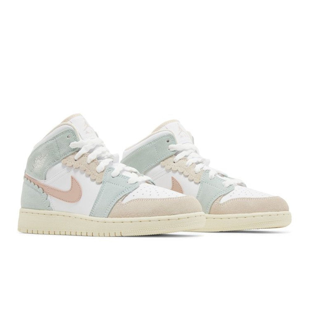 Jordan 1 Mid SE Pink Oxford (GS) – lifestyle foto | Purekickz